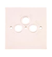 TOU Cover plate 3 hole white 86x86 UK